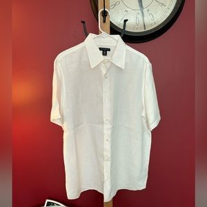 Banana Republic White Polo Button Down